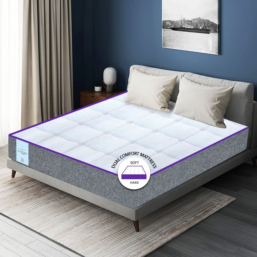 Sleep Spa Orthopaedic Dual Comfort Mattress - Hard & Soft High Resilience (HR) Foam Mattress