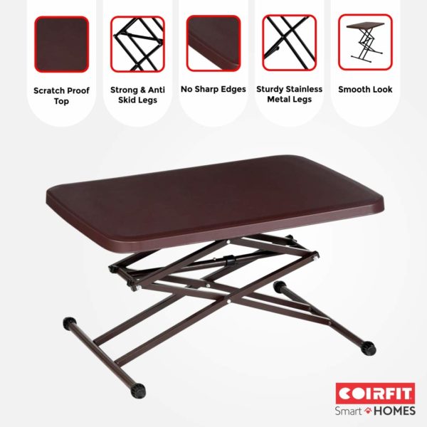 height adjustable folding table